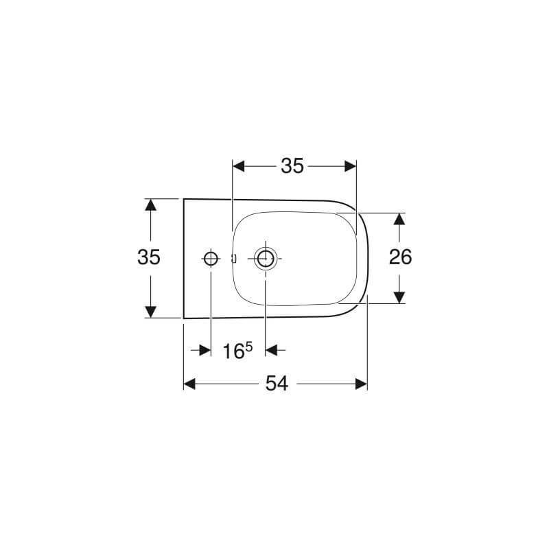 Bidet Wiszący Smyle Square 500.209.01.1 Geberit