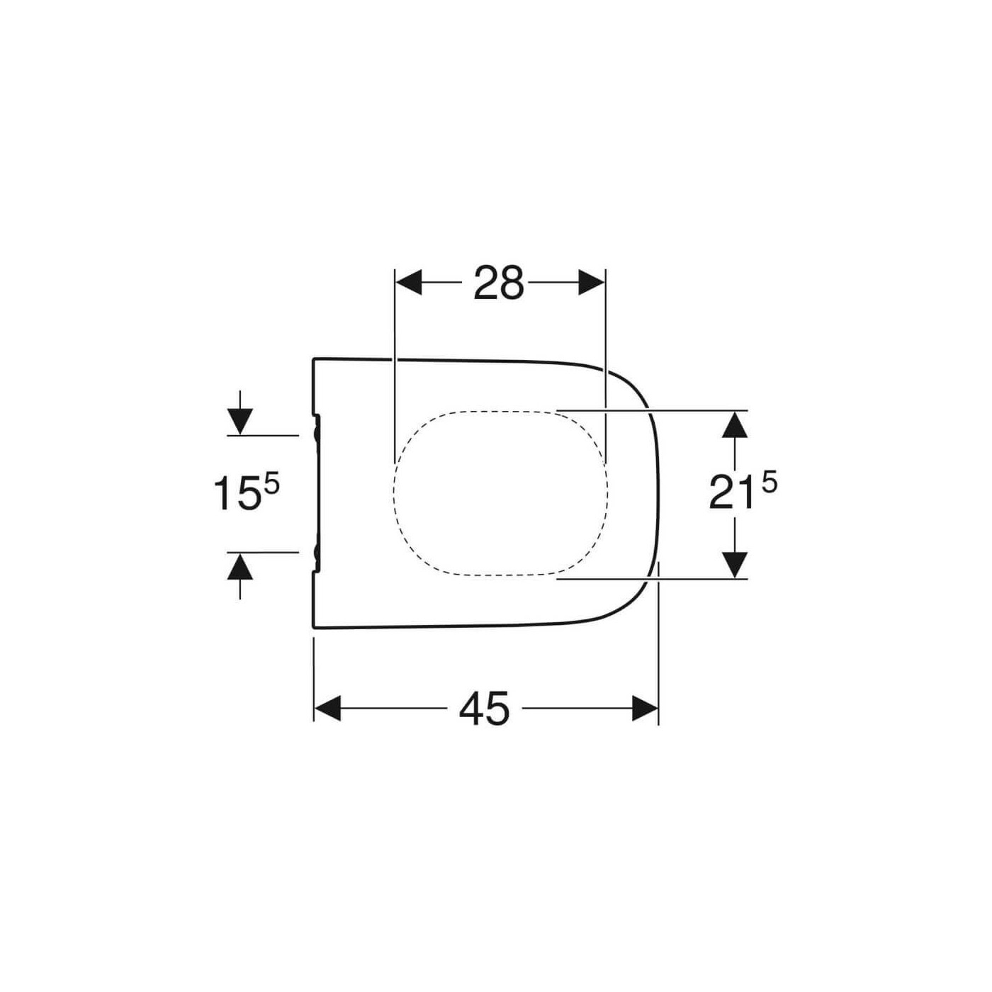Deska WC Smyle Square Biały 500.240.01.1 Geberit
