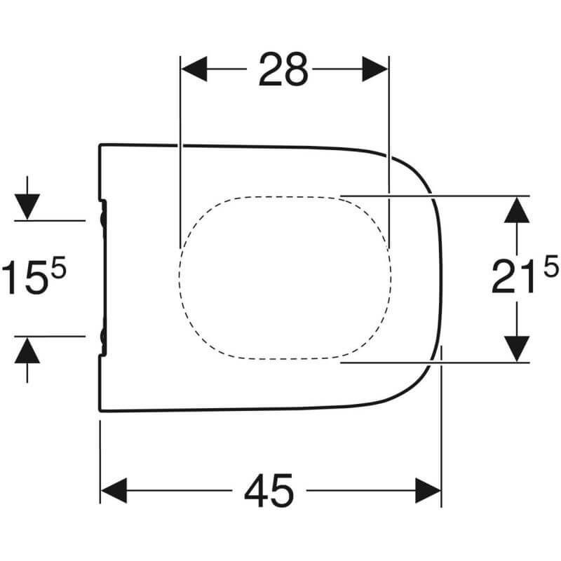 Deska WC Smyle Square Biały 500.240.01.1 Geberit