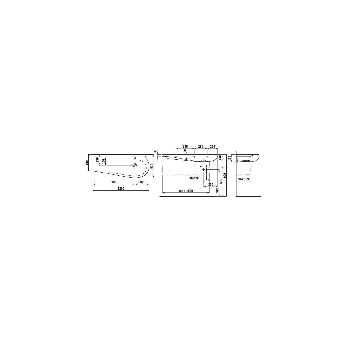 Umywalka Alessi One H8149744001041 Biały Laufen