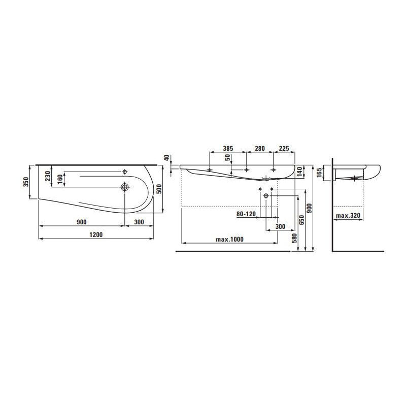 Umywalka Alessi One H8149744001041 Biały Laufen