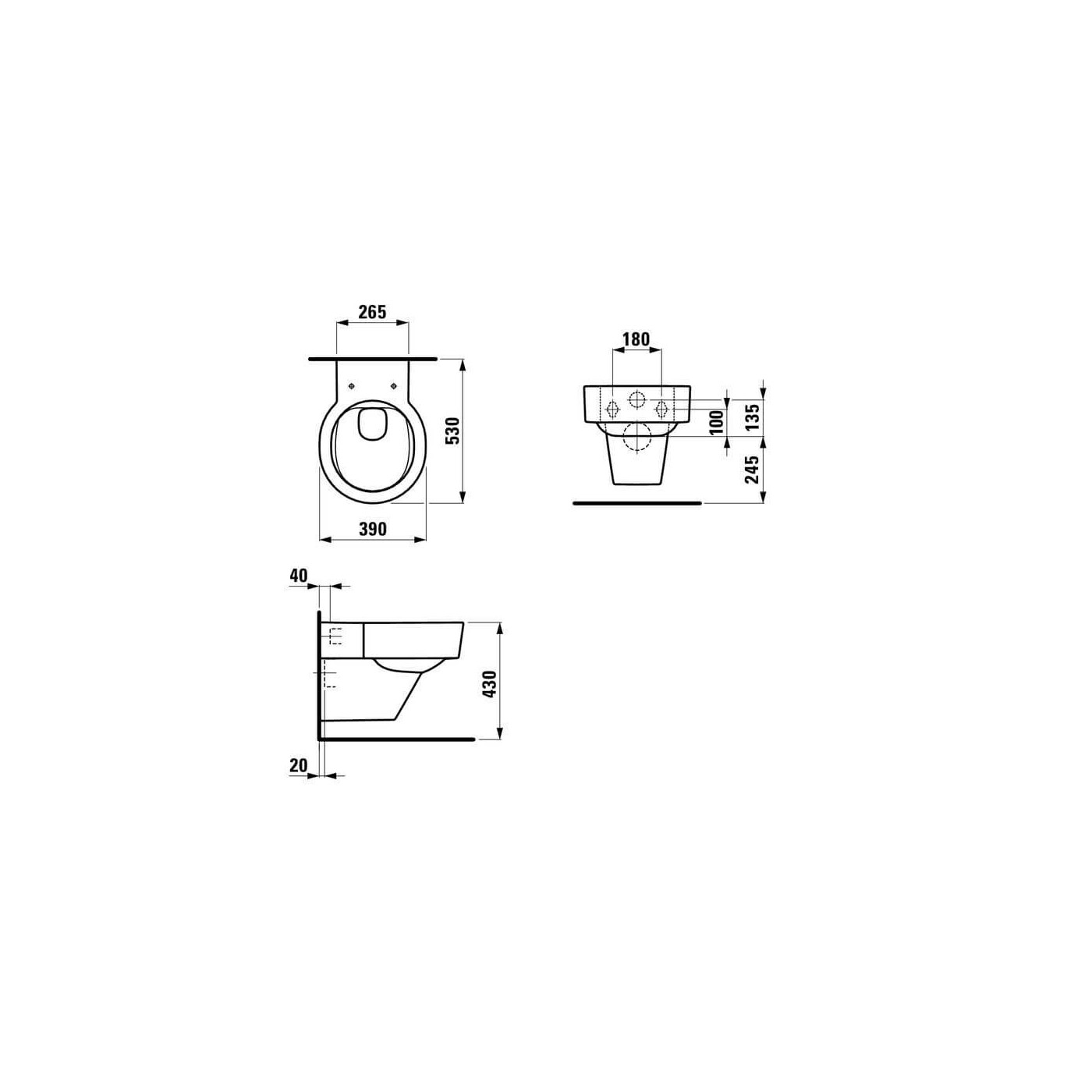 Miska WC Val Biała H8202810000001 Laufen