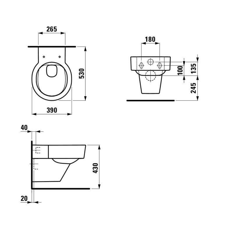 Miska WC Val Biała H8202810000001 Laufen