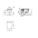 Atelier Blend Curve T520601 Miska WC Podwieszana Z Deską Wolnoopadającą T465501+T376001 Ideal Standard