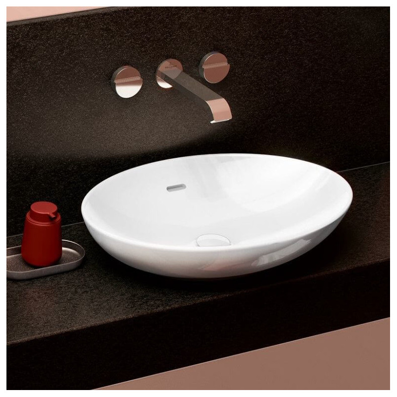 Umywalka Nablatowa Loop&Friends 56x38 CeramicPlus Weiss Alpin 4A4700R1 Villeroy&Boch