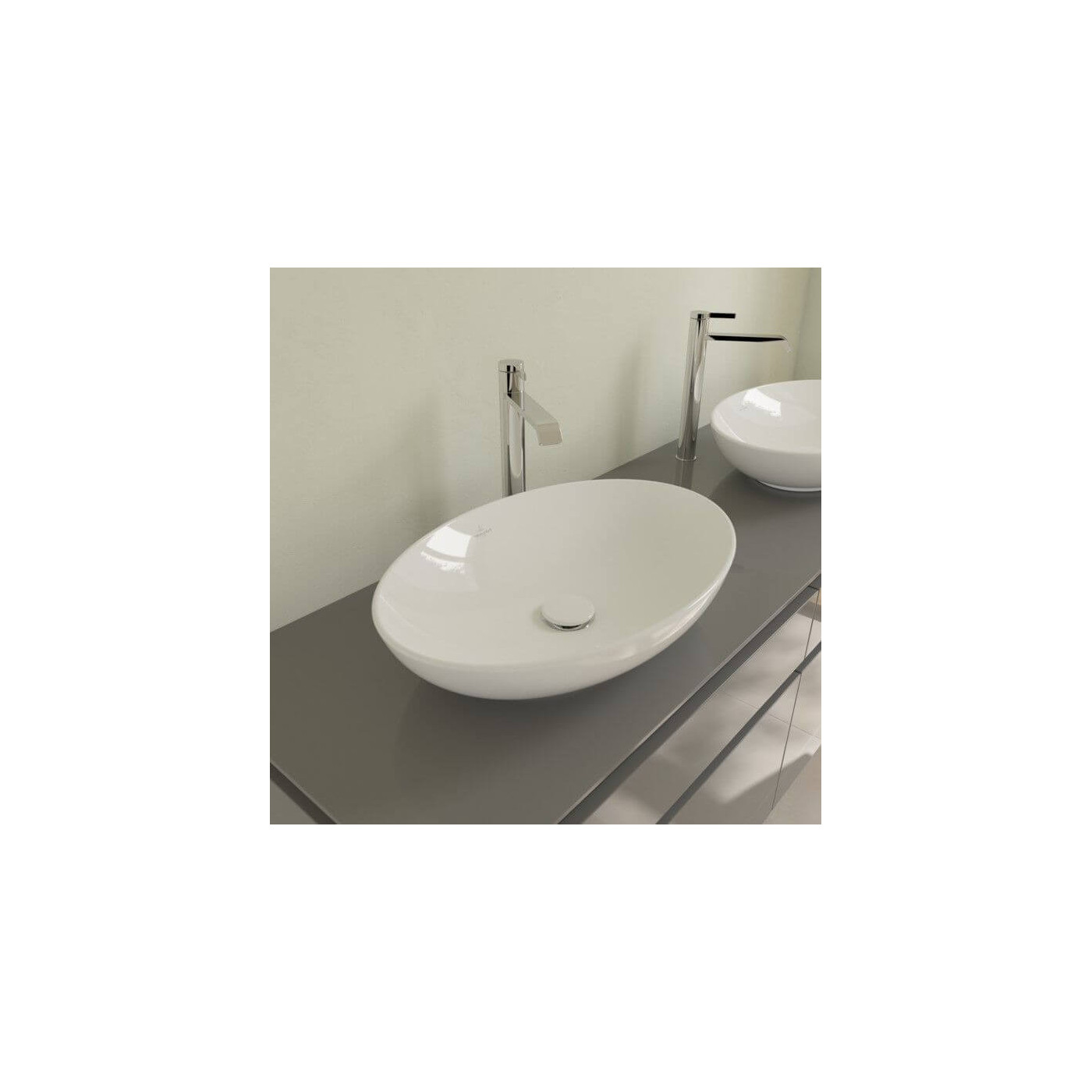 Umywalka Nablatowa Loop&Friends 56x38 CeramicPlus Weiss Alpin 4A4701R1 Villeroy&Boch