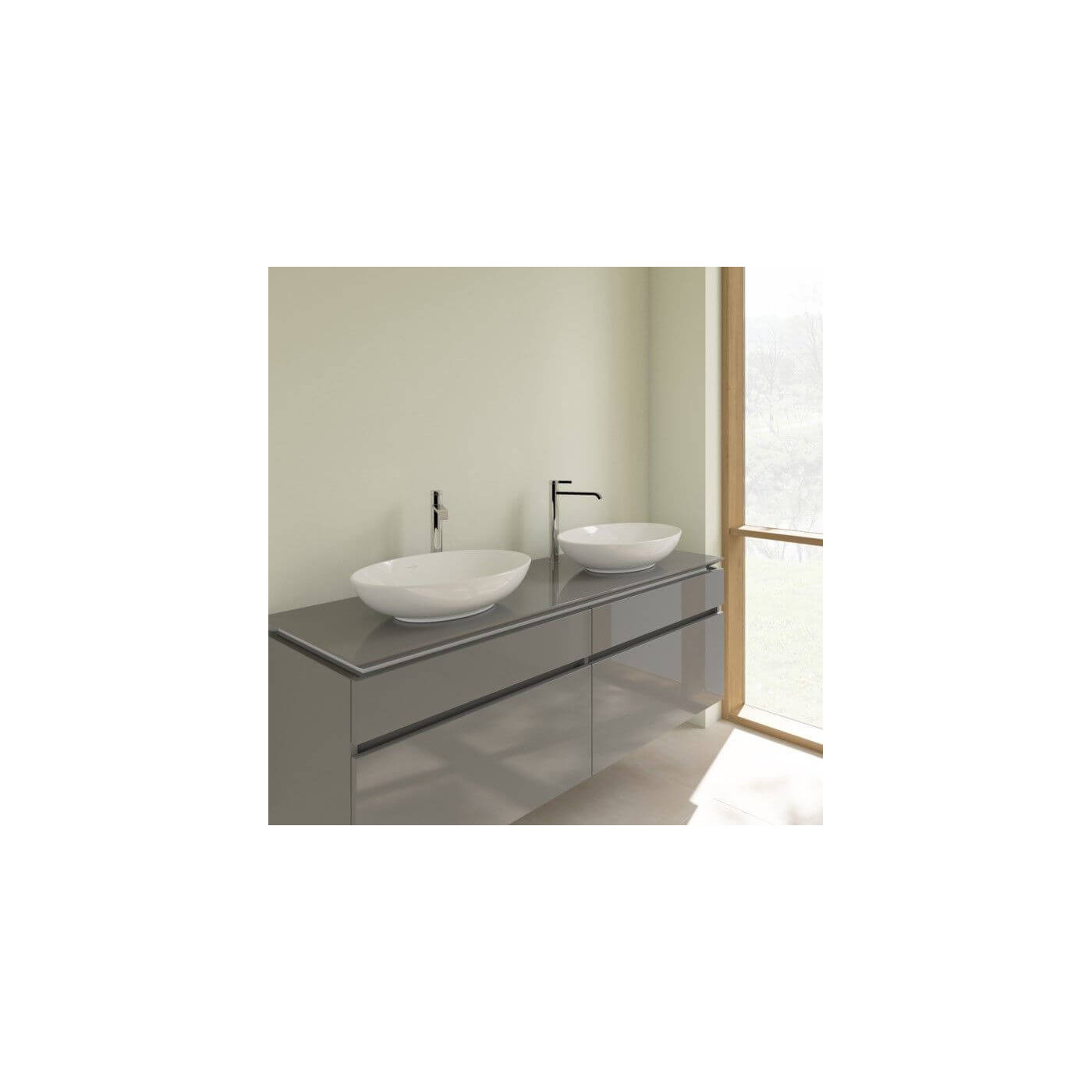 Umywalka Nablatowa Loop&Friends 56x38 CeramicPlus Weiss Alpin 4A4701R1 Villeroy&Boch