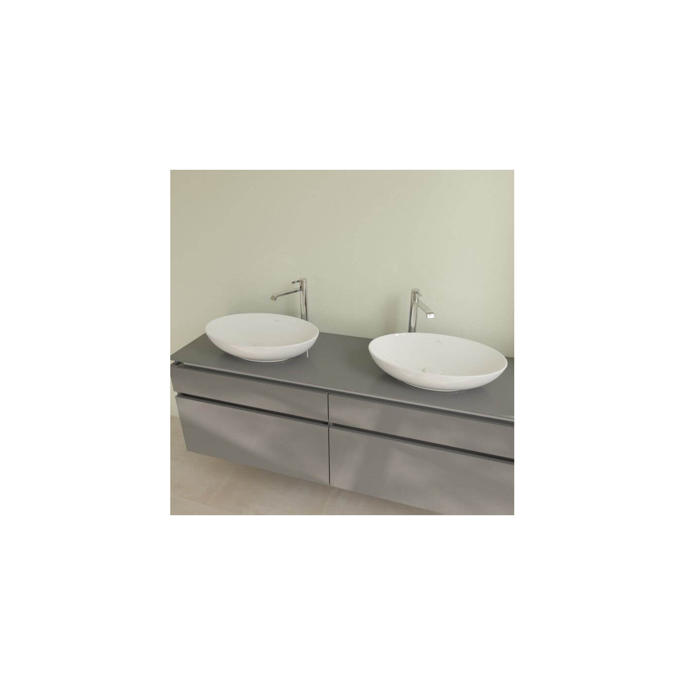Umywalka Nablatowa Loop&Friends 56x38 CeramicPlus Weiss Alpin 4A4701R1 Villeroy&Boch