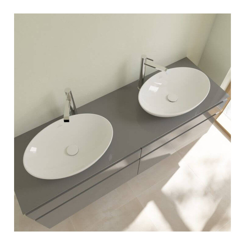 Umywalka Nablatowa Loop&Friends 56x38 CeramicPlus Weiss Alpin 4A4701R1 Villeroy&Boch