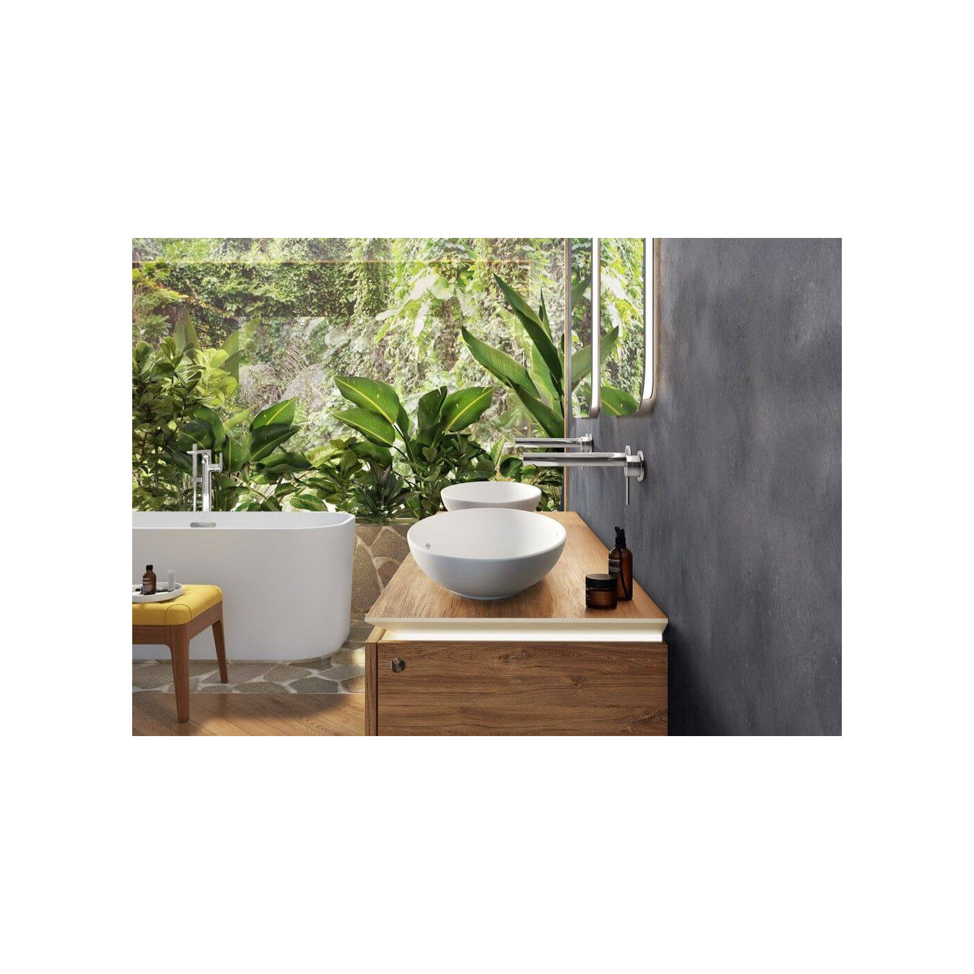 Umywalka Nablatowa Loop&Friends 56x38 CeramicPlus Weiss Alpin 4A4701R1 Villeroy&Boch