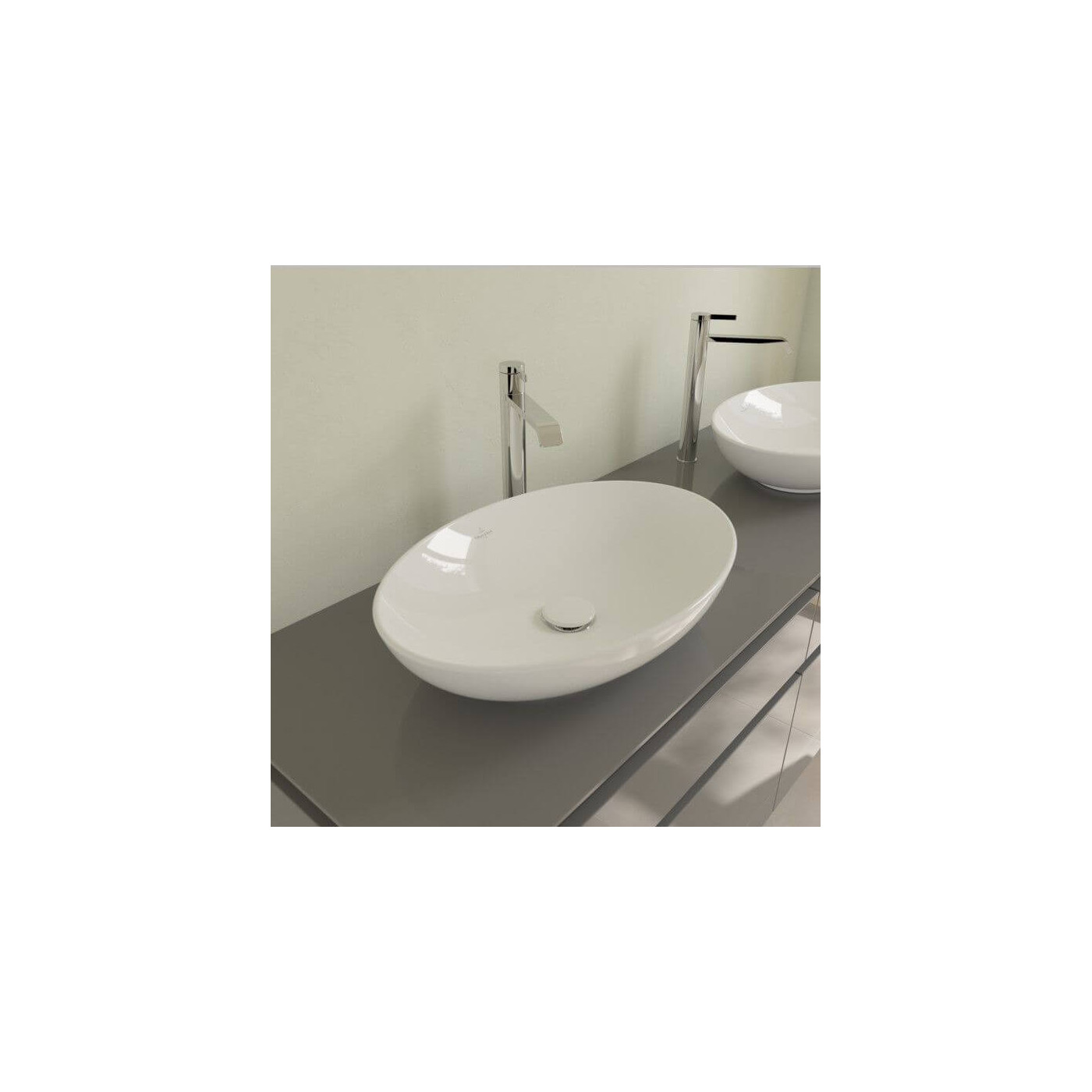 Umywalka Nablatowa Loop&Friends 62x42 CeramicPlus Weiss Alpin 4A4801R1 Villeroy&Boch