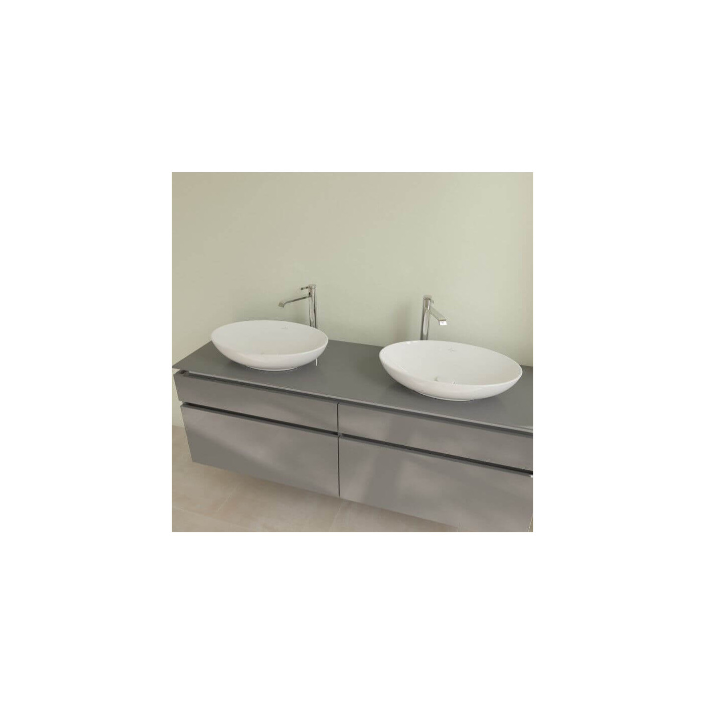 Umywalka Nablatowa Loop&Friends 62x42 CeramicPlus Weiss Alpin 4A4801R1 Villeroy&Boch