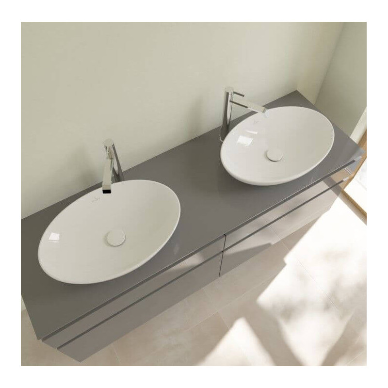 Umywalka Nablatowa Loop&Friends 62x42 CeramicPlus Weiss Alpin 4A4801R1 Villeroy&Boch