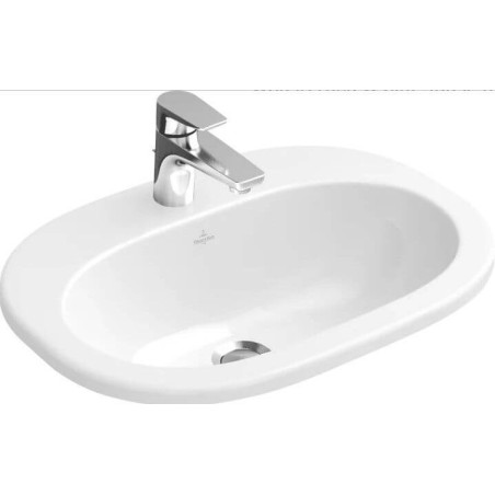 Umywalka Wpuszczana W Blat O.Novo 56x40 CeramicPlus Weiss Alpin 416156R1 Villeroy&Boch