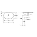Umywalka Podblatowa O.Novo 53x32 Weiss Alpin 41625001 Villeroy&Boch