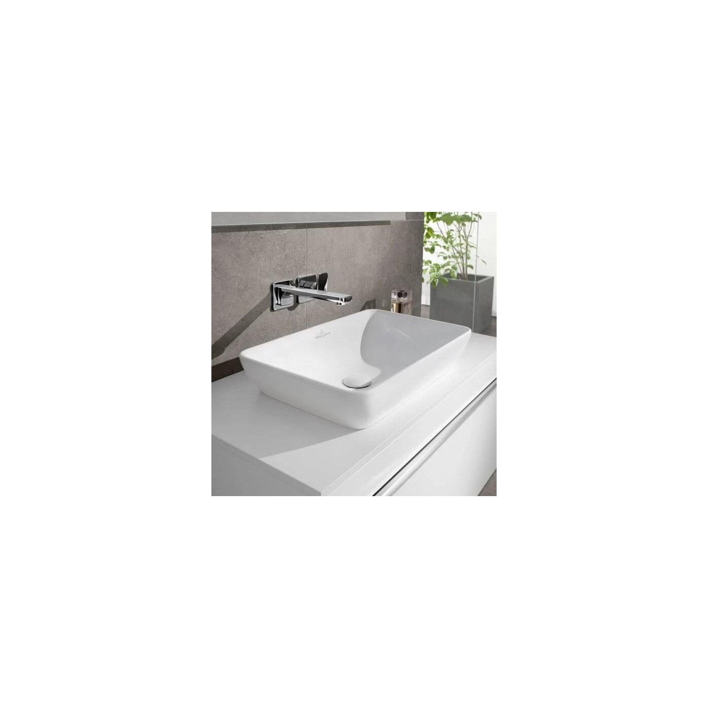Umywalka Nablatowa Venticello 55x36 CeramicPlus Weiss Alpin 411355R1 Villeroy&Boch