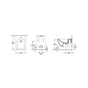 Bidet Wiszący Venticello 37,5x56 CeramicPlus Weiss Alpin 441100R1 Villeroy&Boch