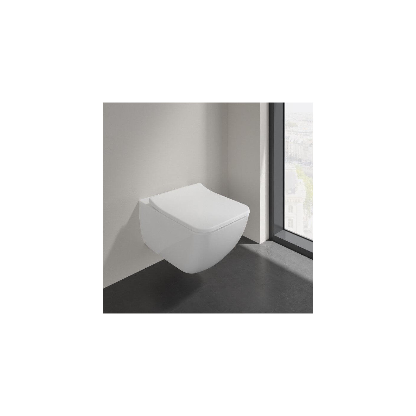 Miska WC Venticello Z Deską Wolnoopadającą CeramicPlus Weiss Alpin 4611RSR1 Villeroy&Boch
