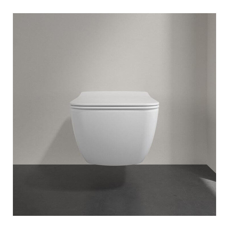Miska WC Venticello Z Deską Wolnoopadającą CeramicPlus Weiss Alpin 4611RLR1 Villeroy&Boch