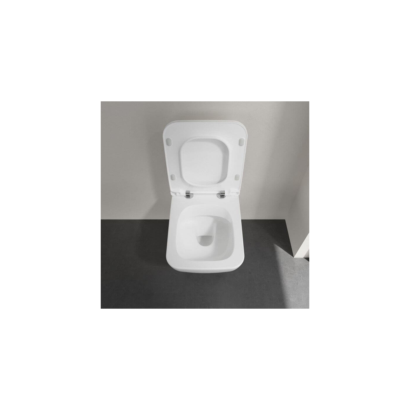 Miska WC Venticello Z Deską Wolnoopadającą CeramicPlus Weiss Alpin 4611RLR1 Villeroy&Boch