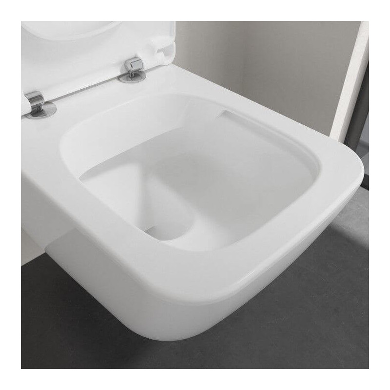 Miska WC Venticello Z Deską Wolnoopadającą CeramicPlus Weiss Alpin 4611RLR1 Villeroy&Boch