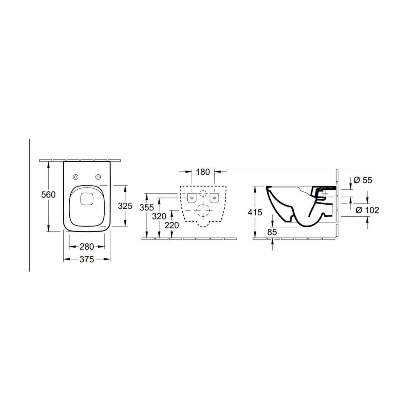 Miska WC Venticello Z Deską Wolnoopadającą CeramicPlus Weiss Alpin 4611RLR1 Villeroy&Boch