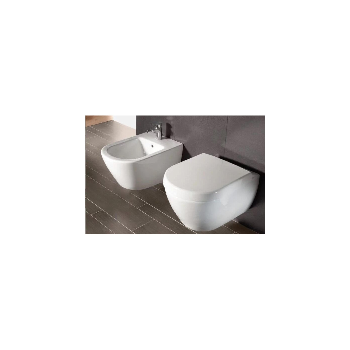 Bidet Wiszący Subway 2.0 37x56,5 CeramicPlus Weiss Alpin 540000R1 Villeroy&Boch