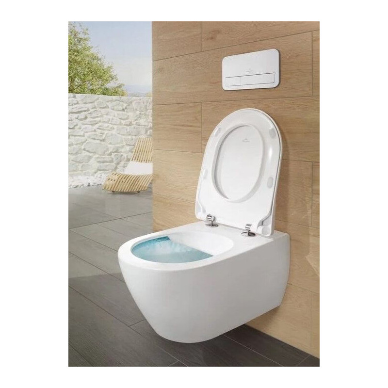 Miska WC Subway 2.0 Z Deską Wolnoopadającą CeramicPlus Weiss Alpin 5614R2R1 Villeroy&Boch