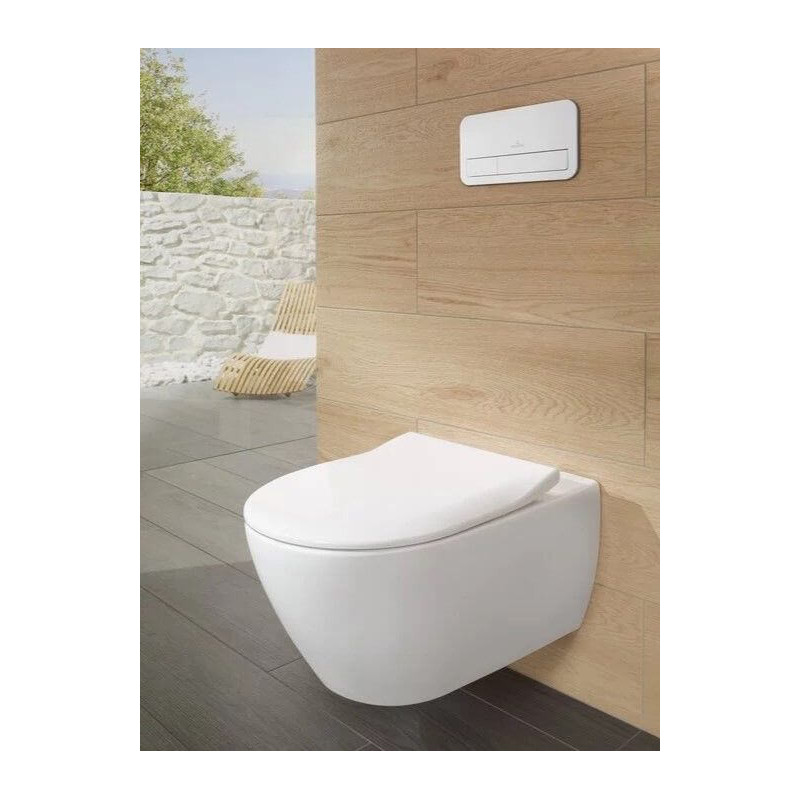 Miska WC Subway 2.0 Z Deską Wolnoopadającą CeramicPlus Weiss Alpin 5614R2R1 Villeroy&Boch