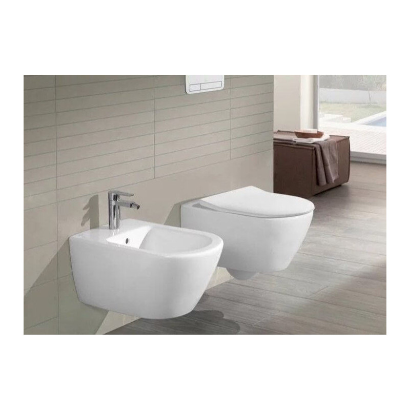 Miska WC Subway 2.0 Z Deską Wolnoopadającą CeramicPlus Weiss Alpin 5614R2R1 Villeroy&Boch