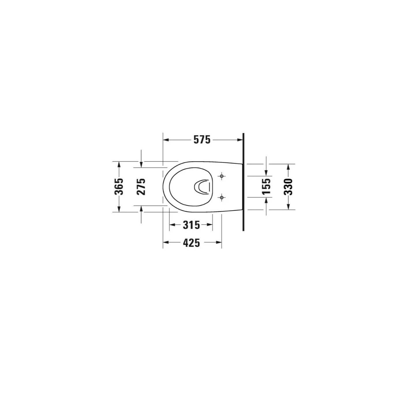Miska WC Rimless 575 Architec 57,5x36 Z Deską Wolnoopadającą 45720900A1 Duravit
