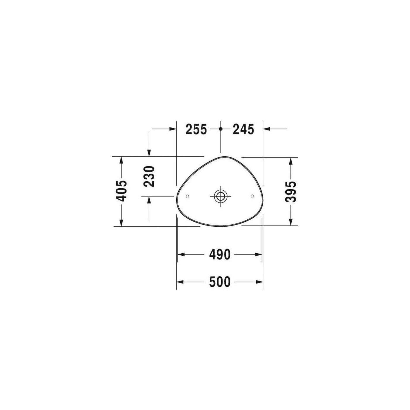 Umywalka Nablatowa Cape Cod 50x40,5 2339500000 Duravit