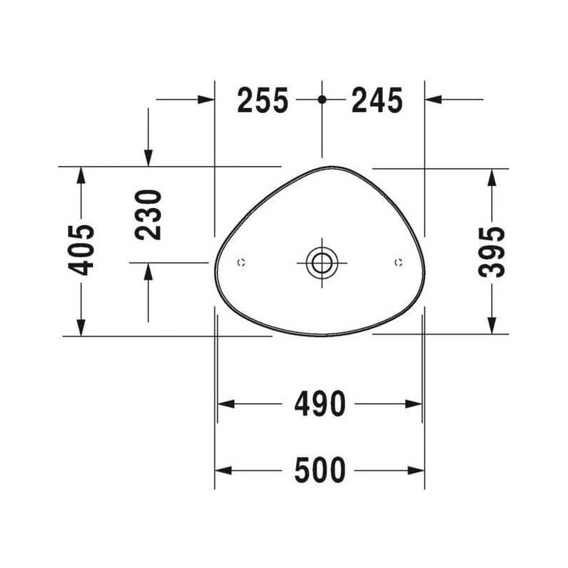 Umywalka Nablatowa Cape Cod 50x40,5 2339500000 Duravit