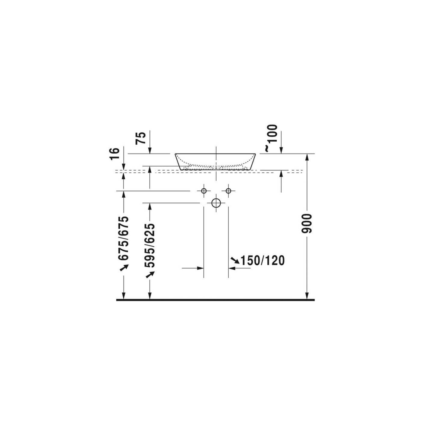 Umywalka Nablatowa Cape Cod 50x40,5 2339500000 Duravit