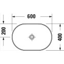 Umywalka Nablatowa D-Neo 60x40 Antracyt Mat 2372601370 Duravit