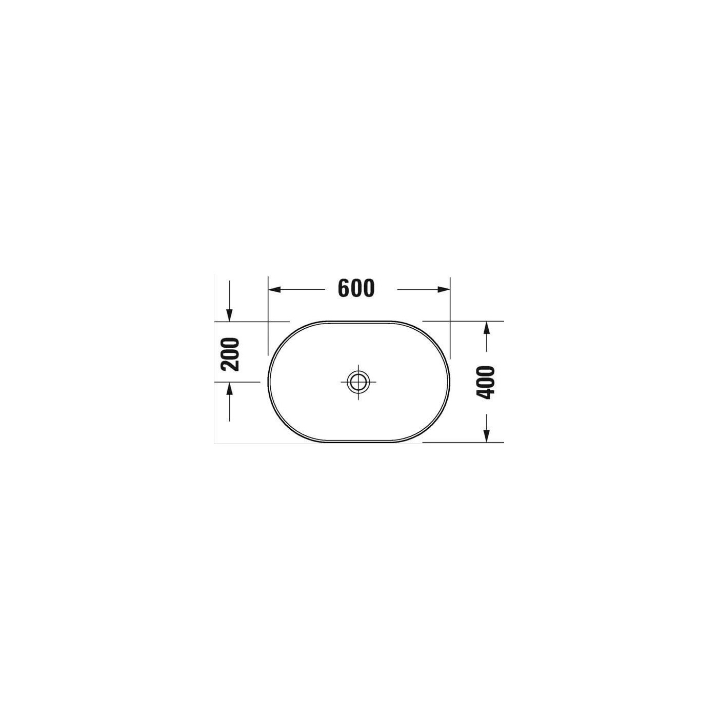 Umywalka Nablatowa D-Neo 60x40 Antracyt Mat 2372601370 Duravit