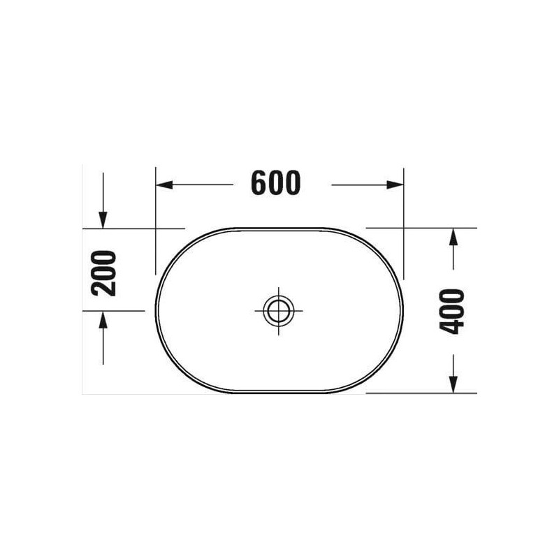 Umywalka Nablatowa D-Neo 60x40 Antracyt Mat 2372601370 Duravit