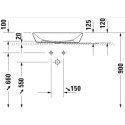 Umywalka Nablatowa D-Neo 60x40 Antracyt Mat 2372601370 Duravit