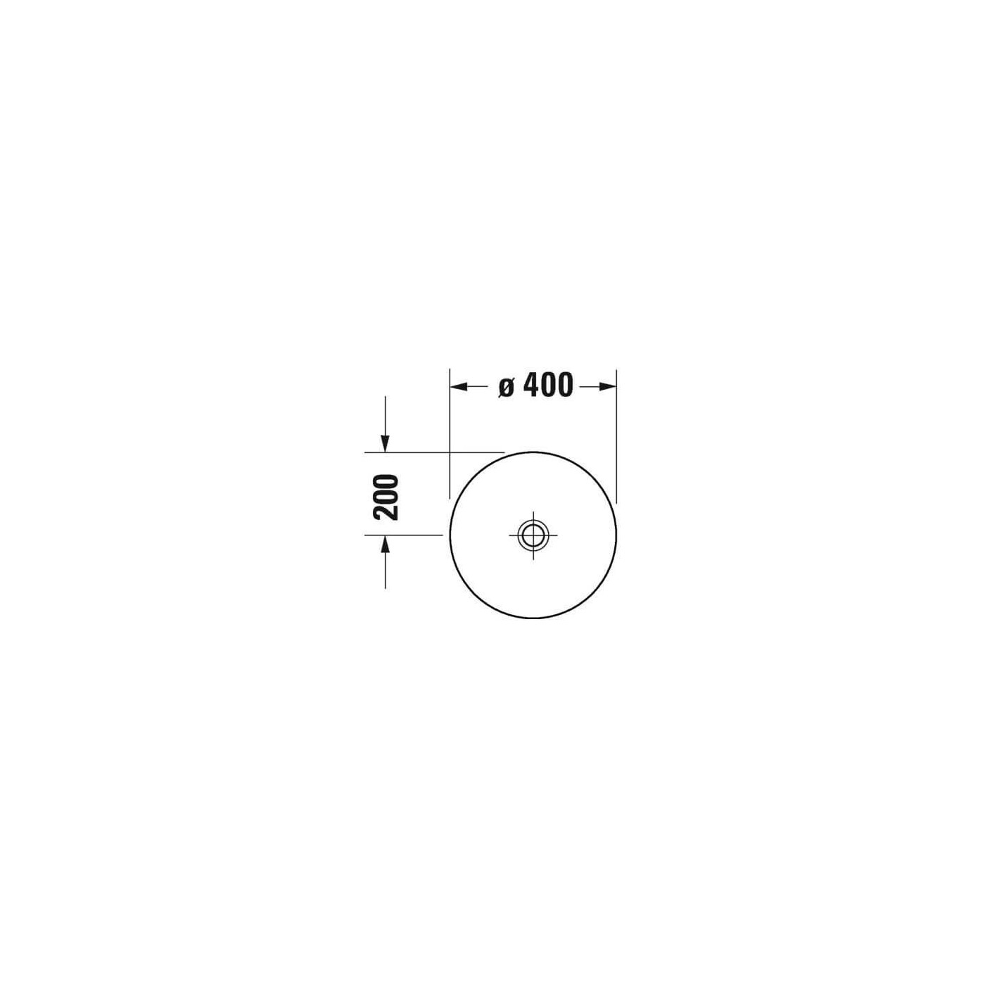 Umywalka Nablatowa D-Neo 40x40 Antracyt Mat 2371401370 Duravit
