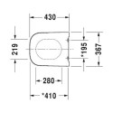 Deska WC Happy D.2 36,7x43 Anthracite Mat 0064591300 Duravit