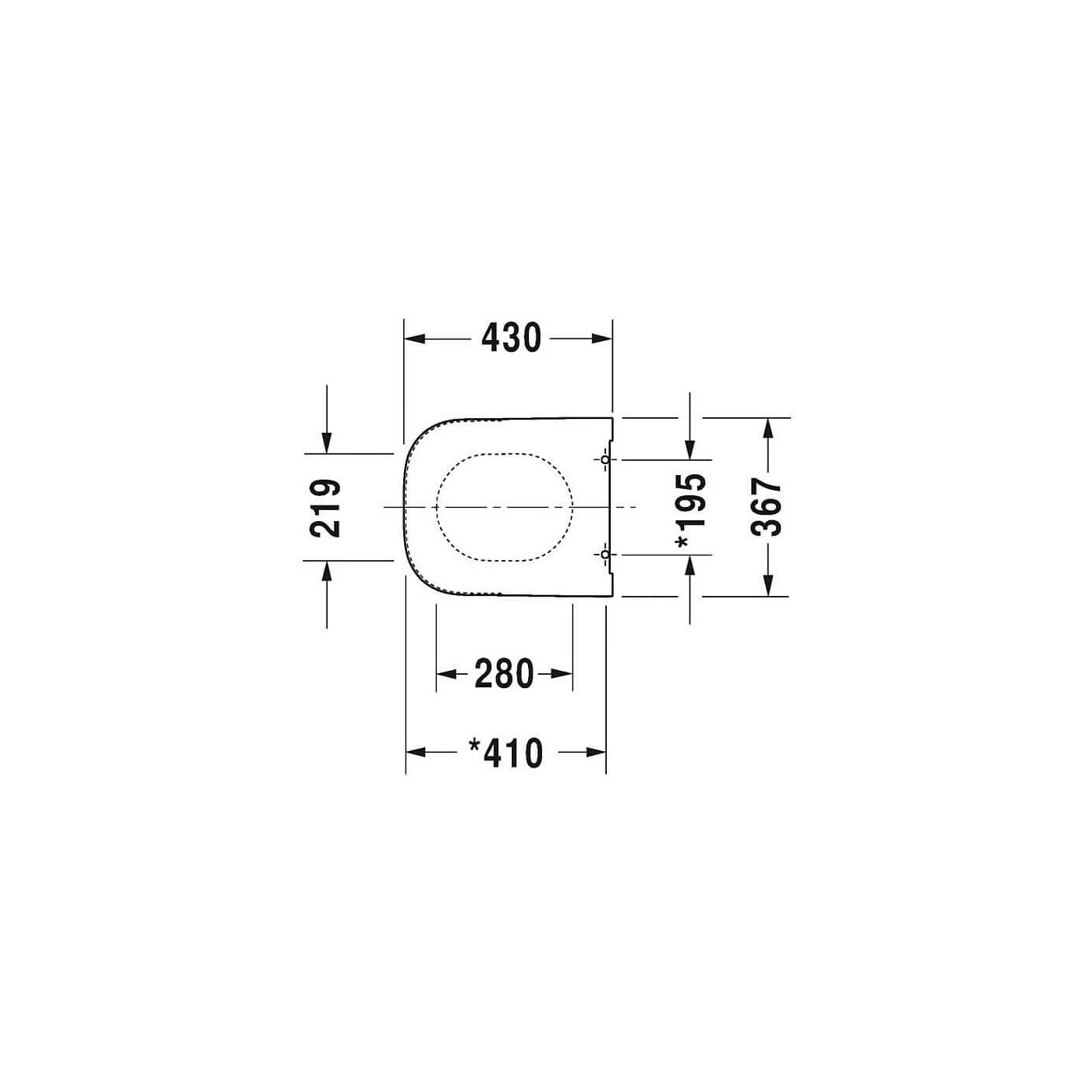 Deska WC Happy D.2 36,7x43 Anthracite Mat 0064591300 Duravit