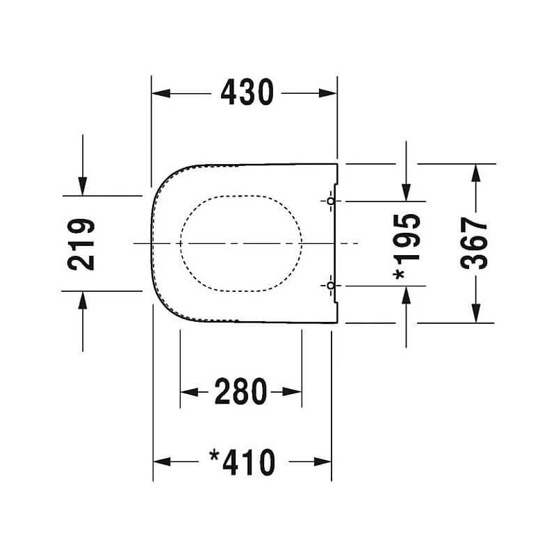 Deska WC Happy D.2 36,7x43 Anthracite Mat 0064591300 Duravit