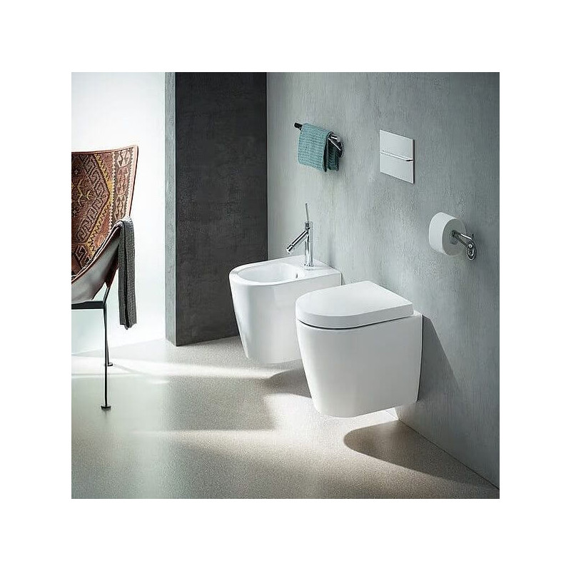 Miska WC Rimless 48 Me By Starck 36,5x48 Z Deską Wolnoopadającą 45300900A1 Duravit