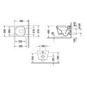 Miska WC Rimless 48 Me By Starck 36,5x48 Z Deską Wolnoopadającą 45300900A1 Duravit