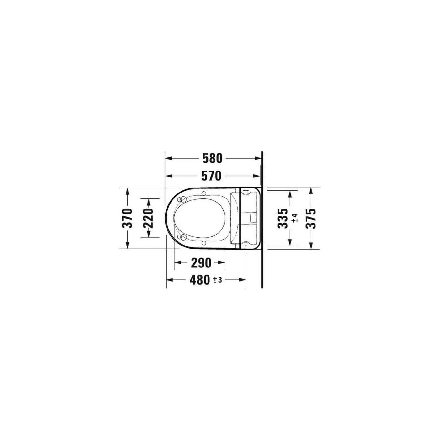Miska WC D-Neo Compact 58x37,5 Z Deską Myjącą 654000012004300 Duravit