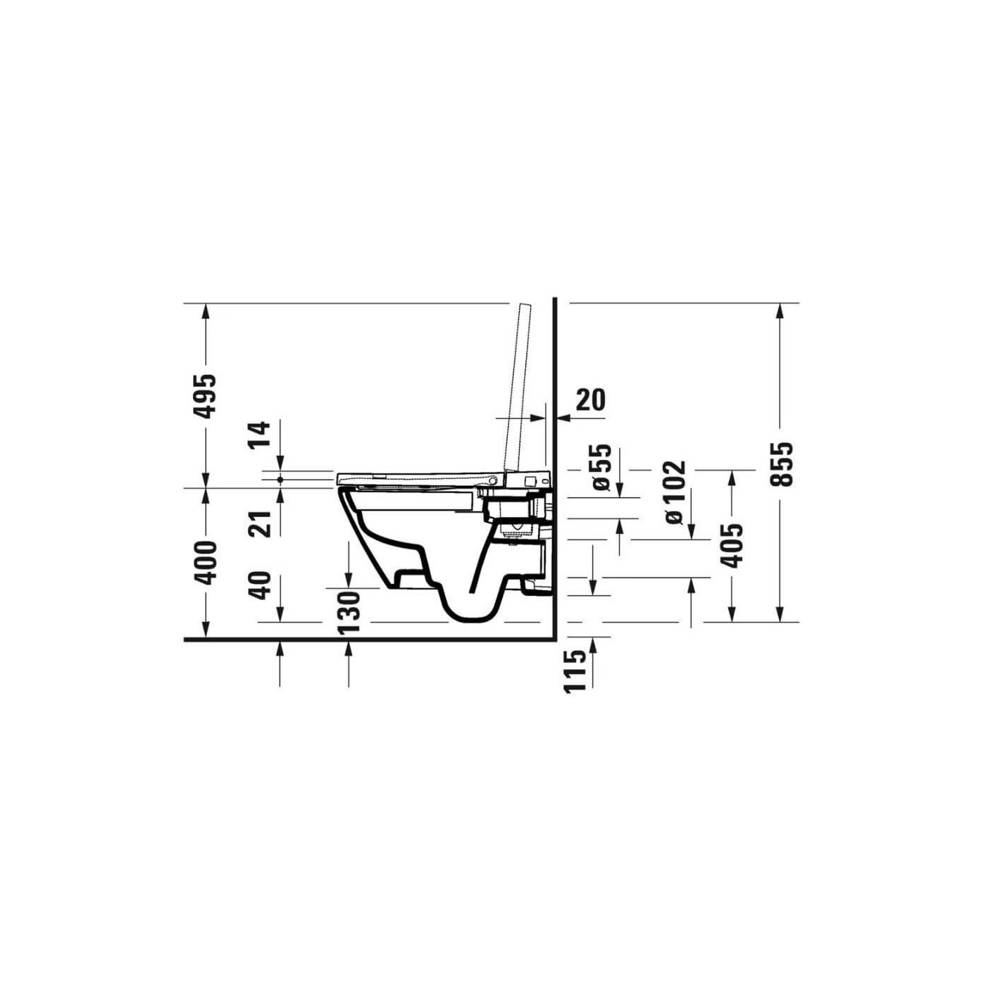 Miska WC D-Neo Compact 58x37,5 Z Deską Myjącą 654000012004300 Duravit