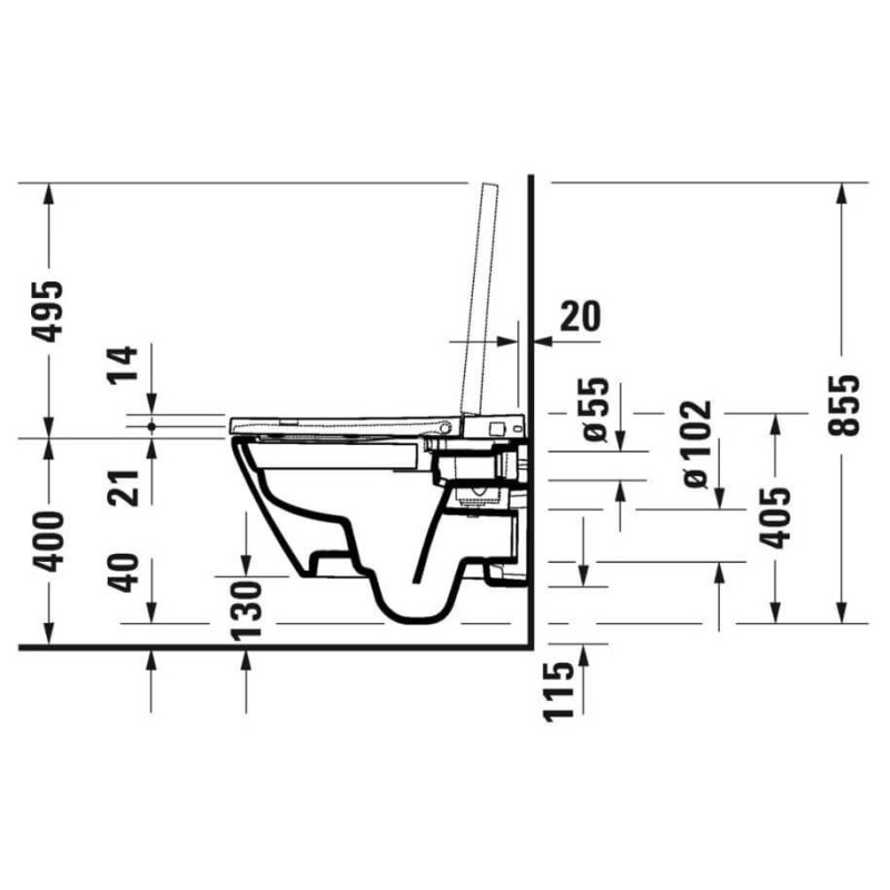 Miska WC D-Neo Compact 58x37,5 Z Deską Myjącą 654000012004300 Duravit