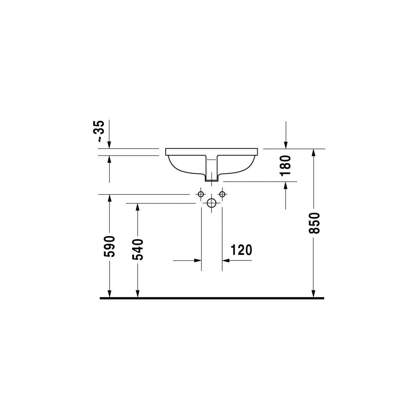 Umywalka Podblatowa Starck 3 49x36,5 0305490000 Duravit
