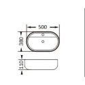 Umywalka Nablatowa Nave 50x38x11 Biały 2300225038 Bevisa
