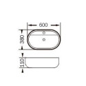Umywalka Nablatowa Nave 60x38x11 Biały 2300226038 Bevisa
